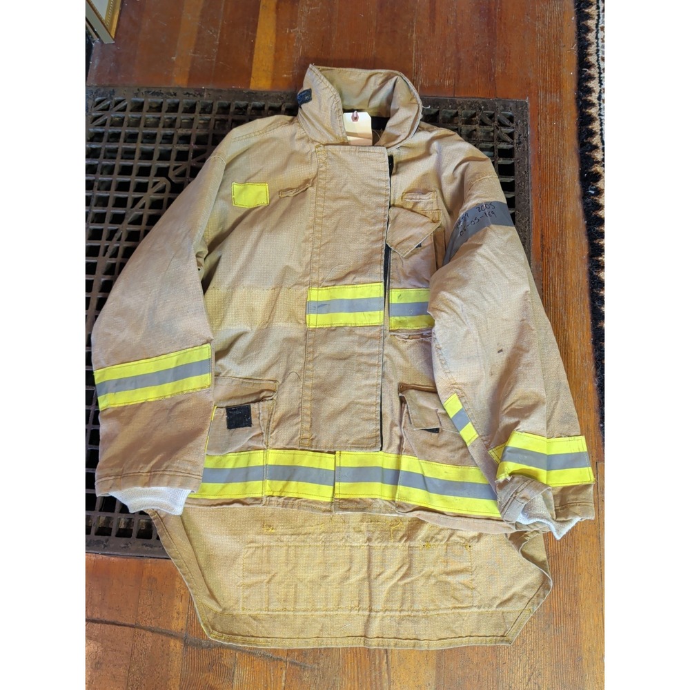 Vintage Retired Firefighter Turnout JACKET FIRE COAT USED *SHELL ONLY* 56 X 37